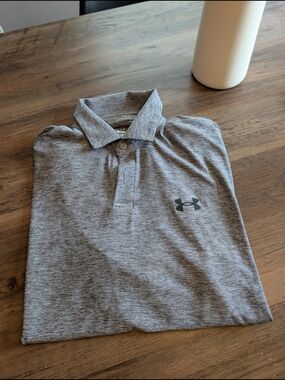 Under Armour Men’s Grey Heather Polo Shirt